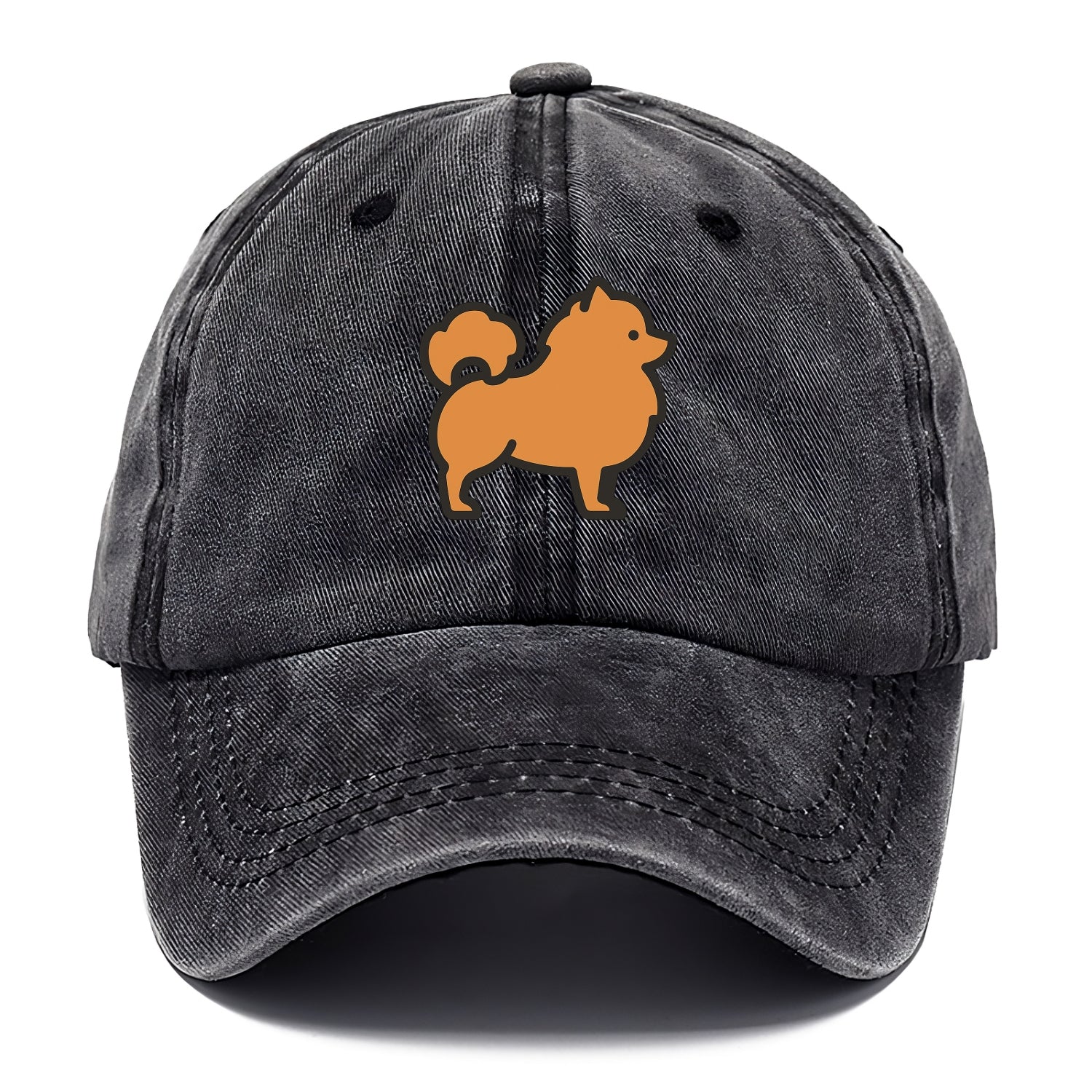 Pomeranian - Orange fluffy flat side profile - Classic Cap - Graphite
