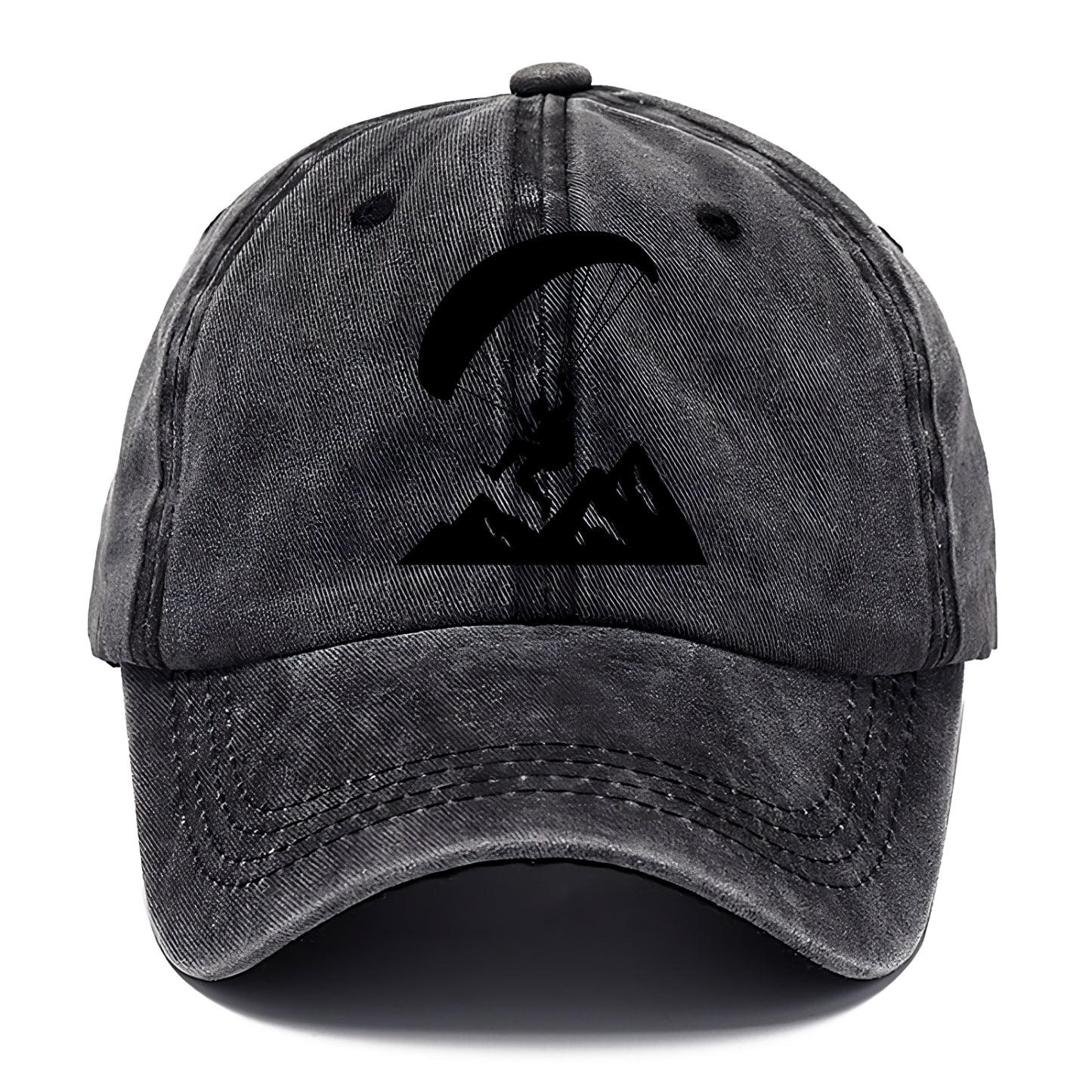Paraglider soaring over mountain peaks - Classic Cap - Graphite