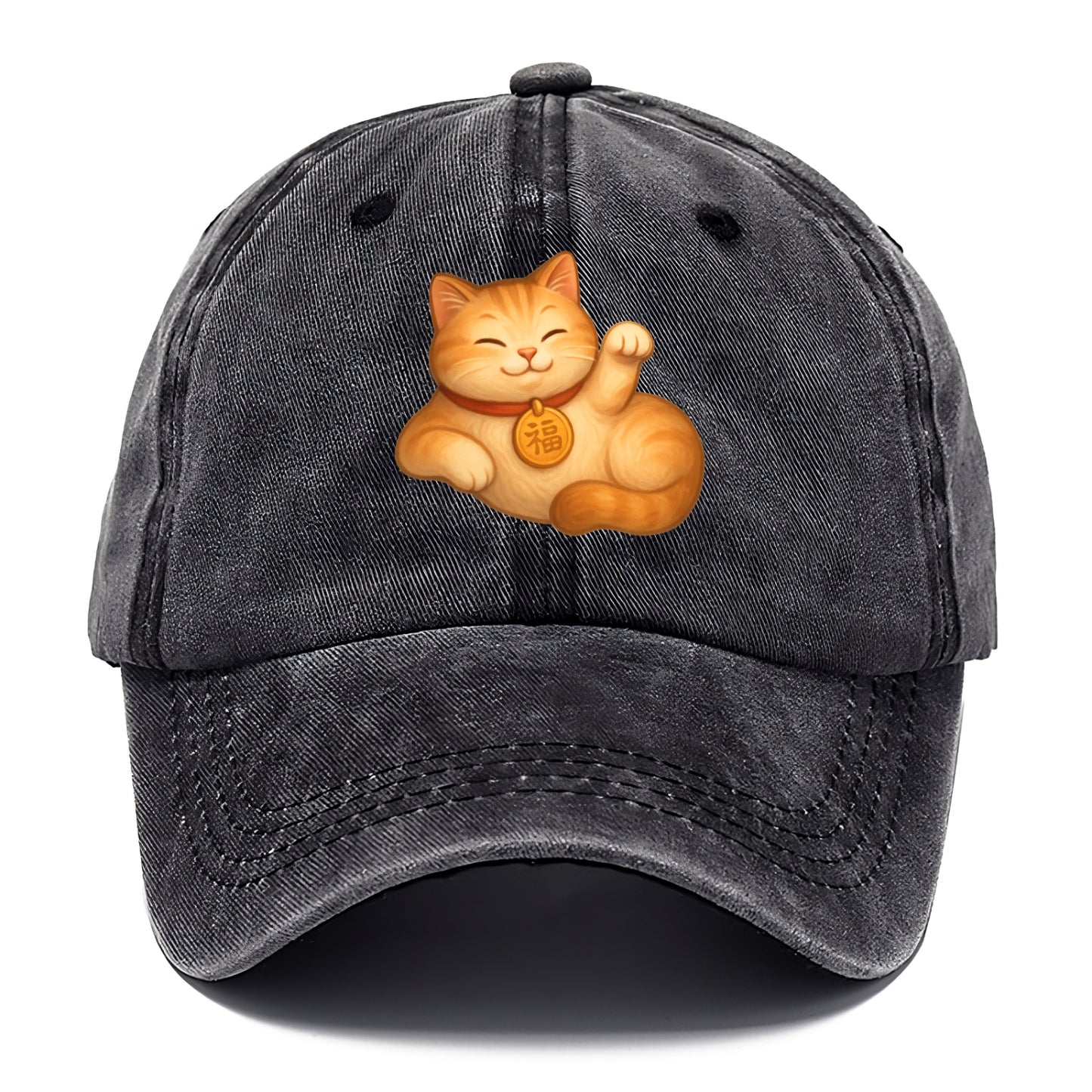 Maneki Neko Pose - Classic Cap - Graphite
