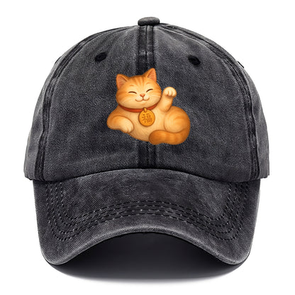 Maneki Neko Pose - Classic Cap - Graphite