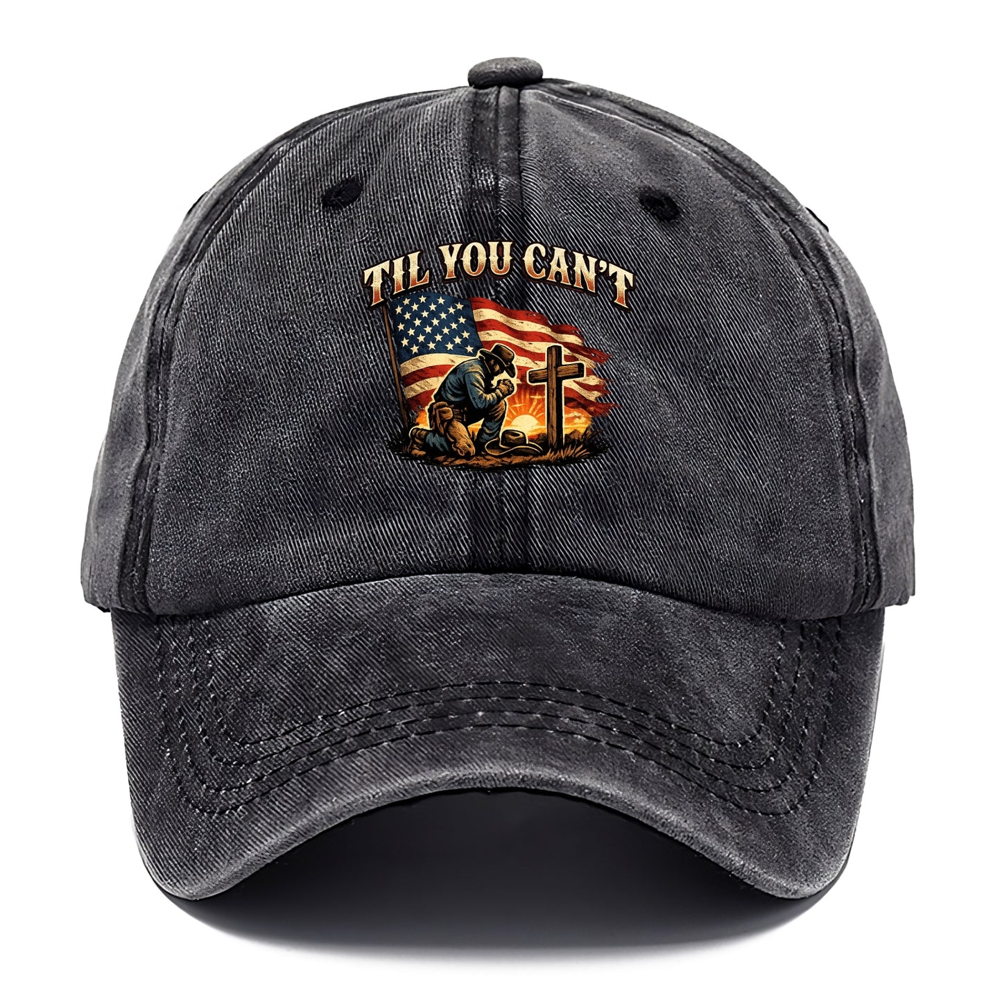 Til You Cant - Praying Cowboy - Classic Cap - Graphite