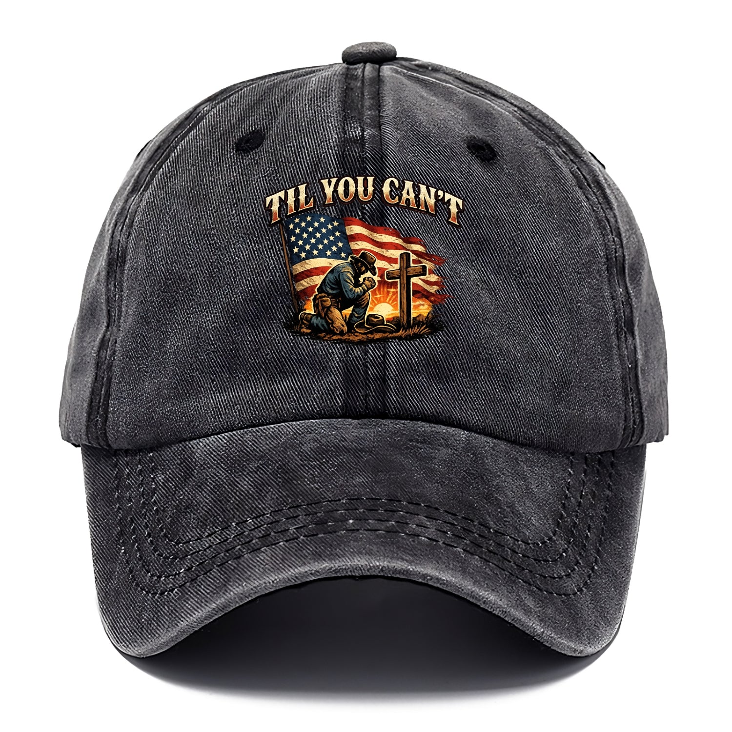 Til You Cant - Praying Cowboy - Classic Cap - Graphite
