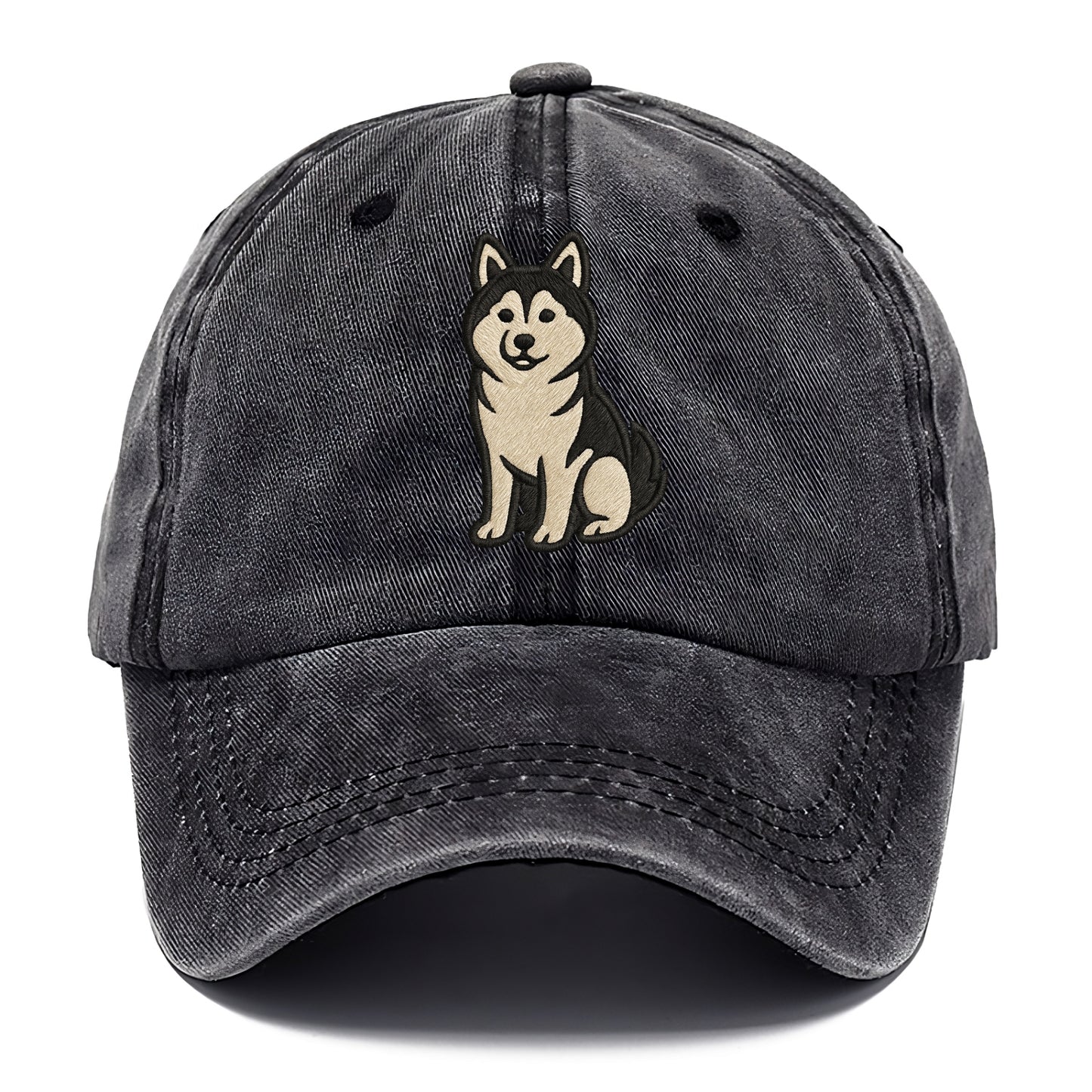 Pomsky - Pomeranian-Husky mix sitting po Classic Cap - Graphite