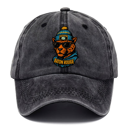 Baton Rouge Jaguar wearing Southern beanie with SU patch - Classic Cap - Graphite