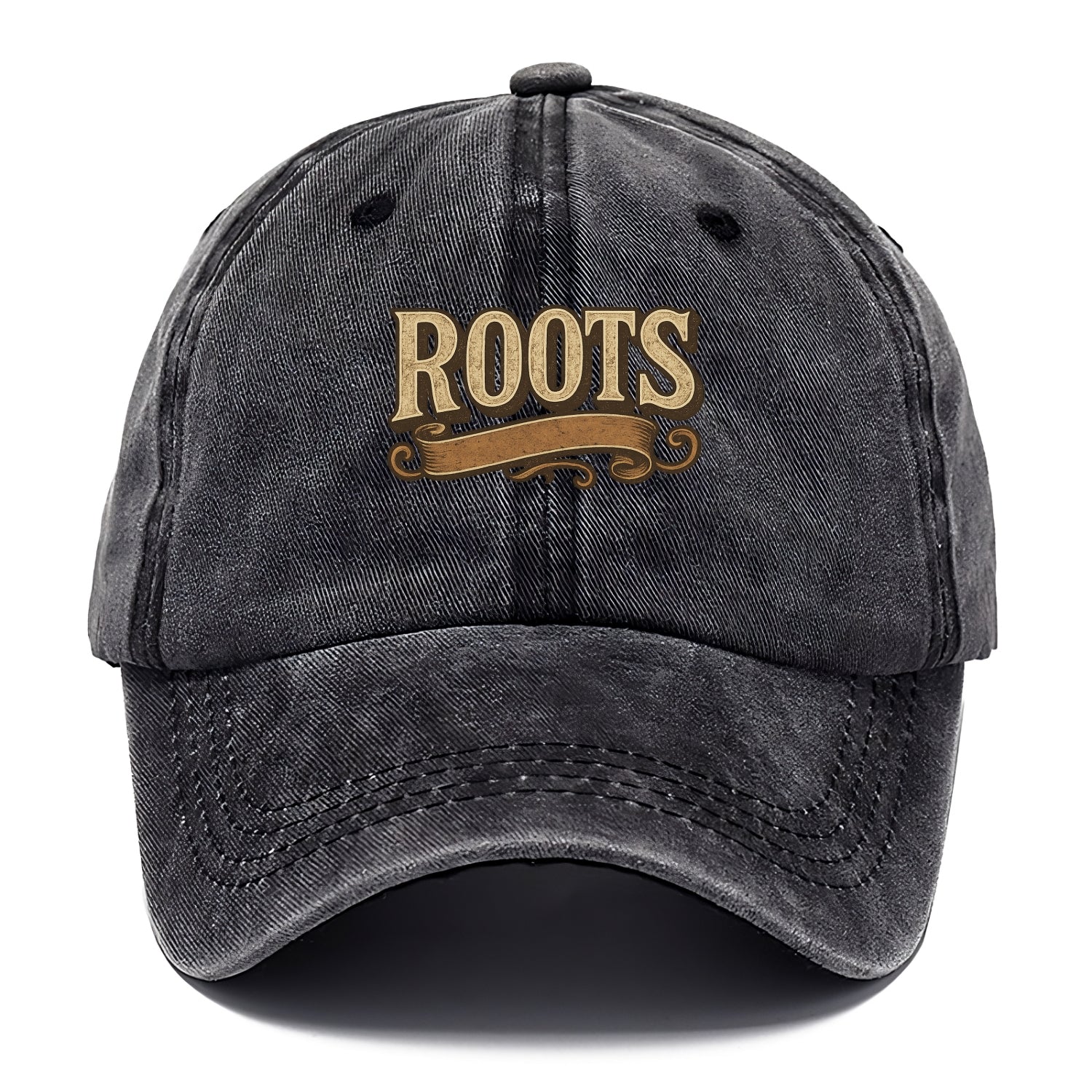 Bold typography design - "ROOTS" - where you come from, heritage - Classic Cap - Graphite