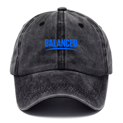 Bold typography design - "BALANCED" - harmony, equilibrium, centered life - Classic Cap - Graphite
