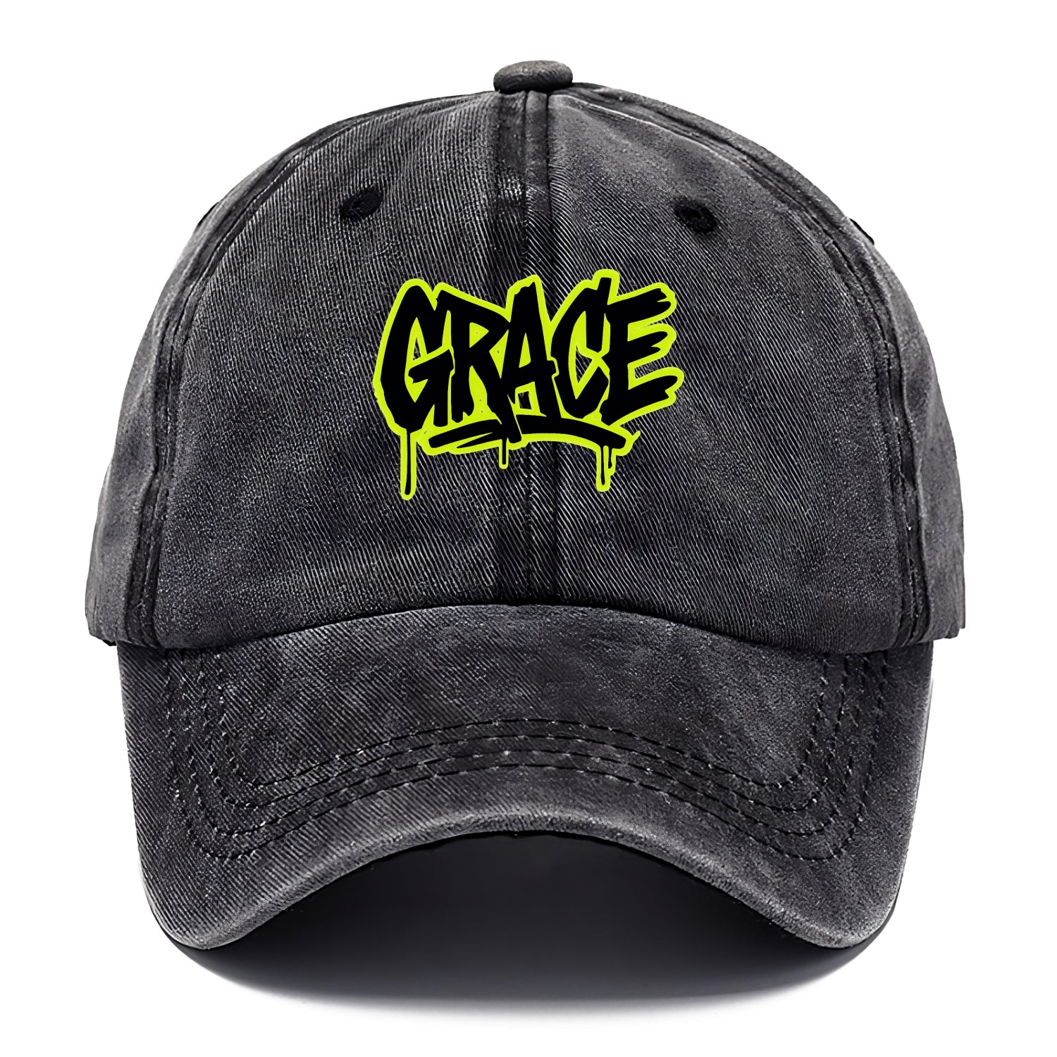 Bold typography design - "GRACE" - elegance under pressure, divine favor - Classic Cap - Graphite