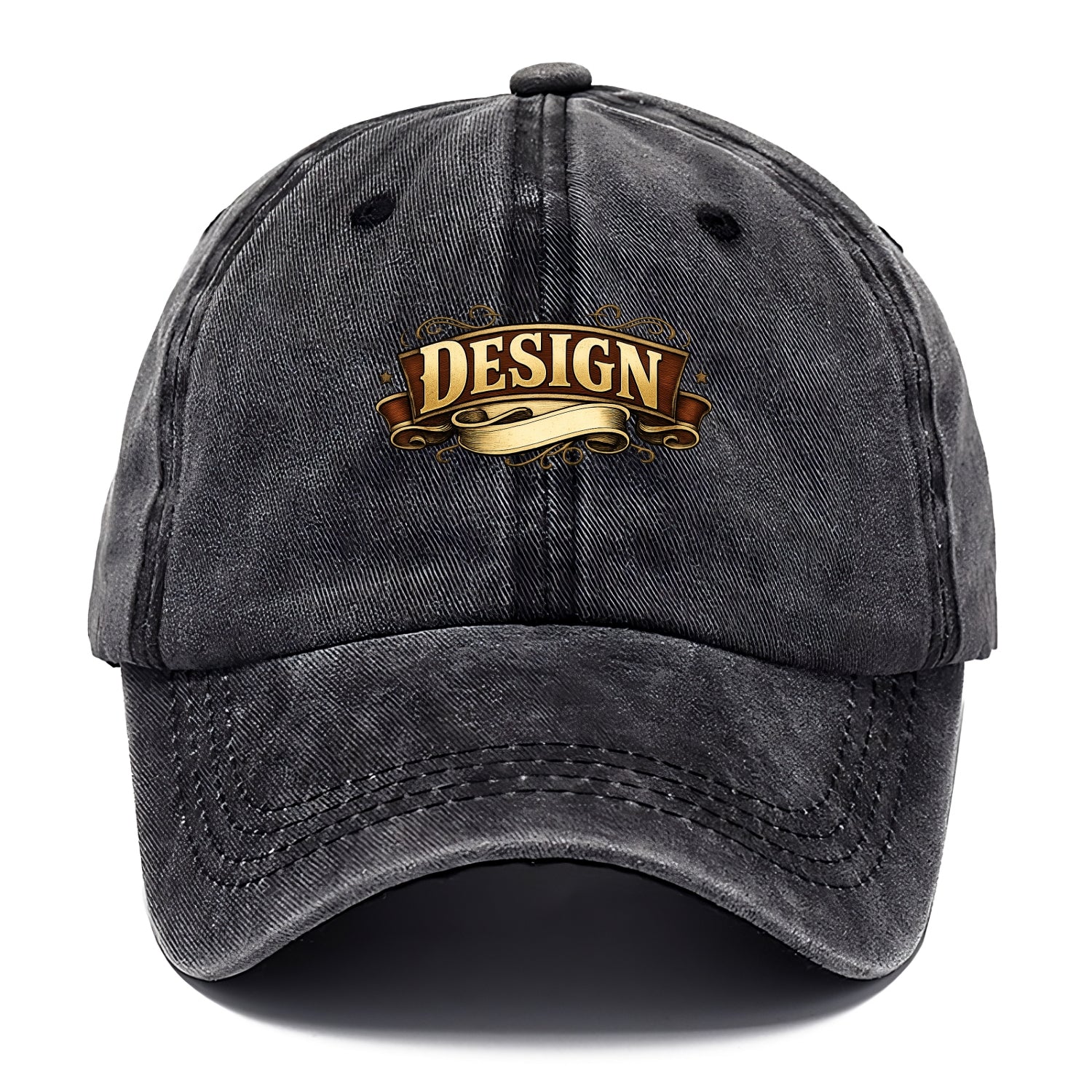 Bold typography design - "DESIGN" - intentional creation, aesthetic planning - Classic Cap - Graphite