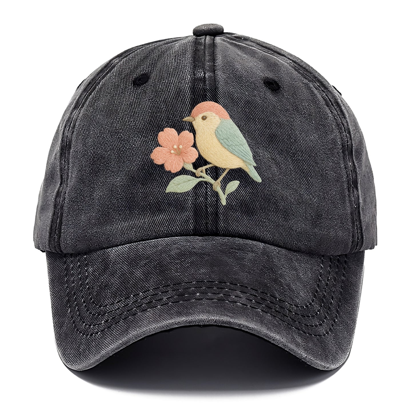 Peach Flowerpecker - Classic Cap - Graphite