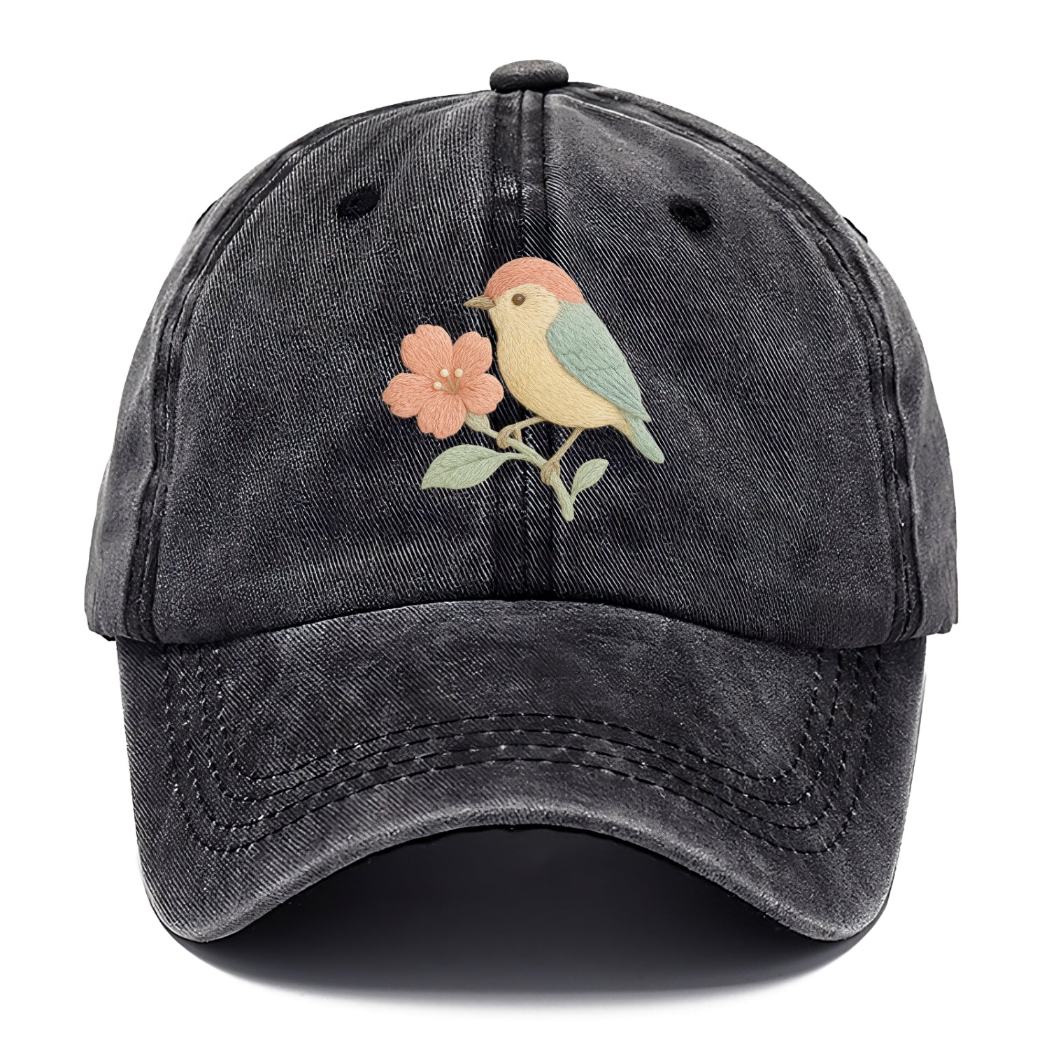 Peach Flowerpecker - Classic Cap - Graphite