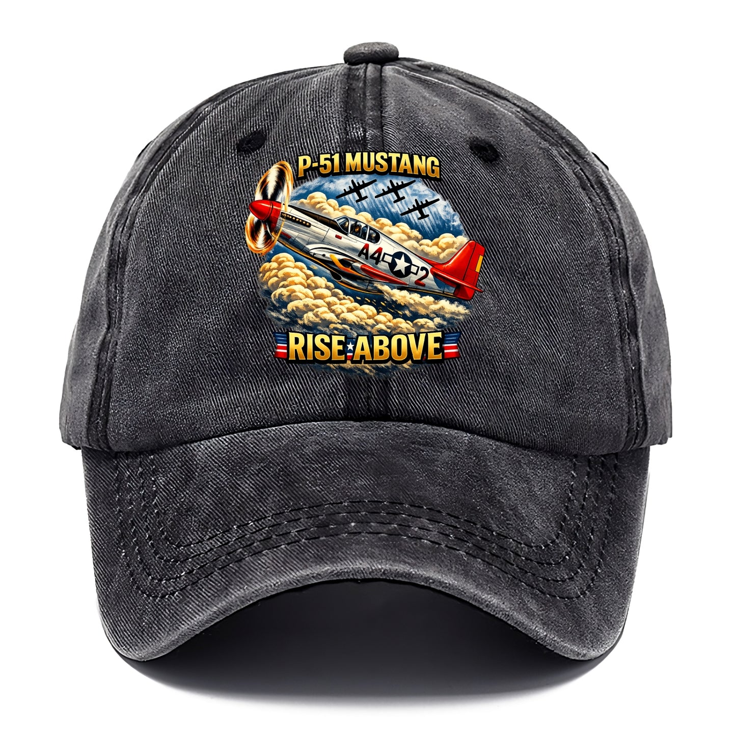 P 51 Mustang Rise Above - Classic Cap - Graphite