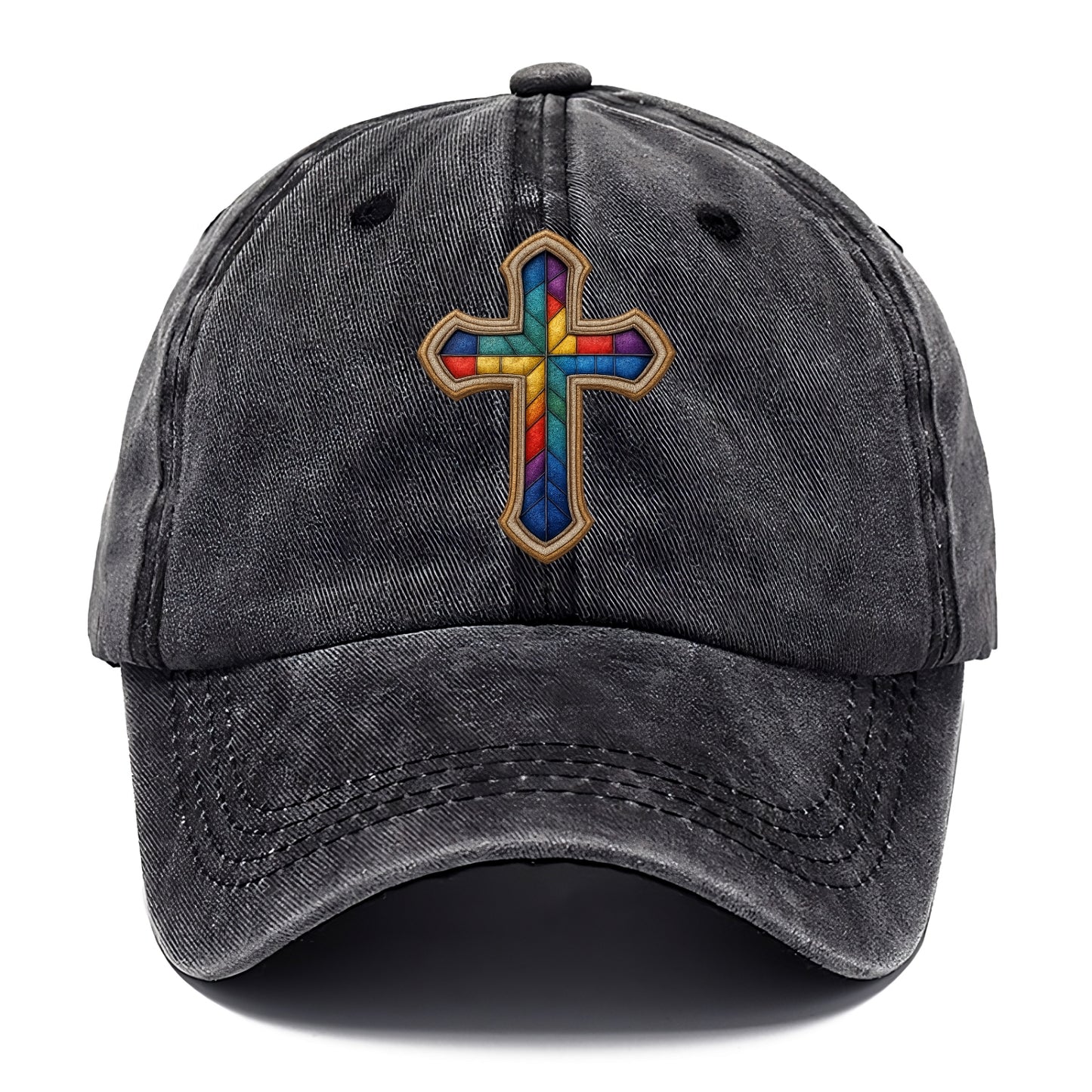 Stained Glass Cross  - Classic Cap - Graphite