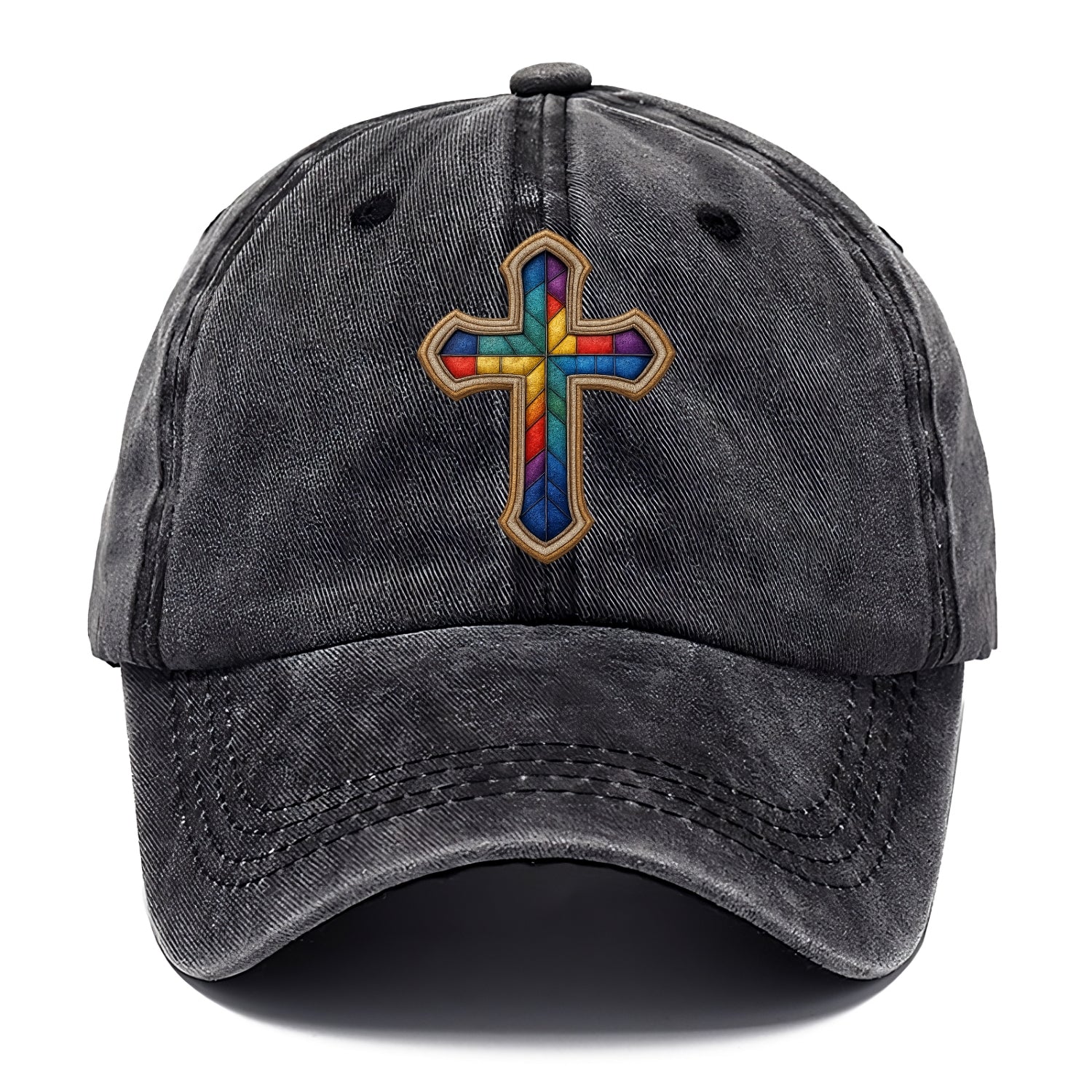 Stained Glass Cross  - Classic Cap - Graphite