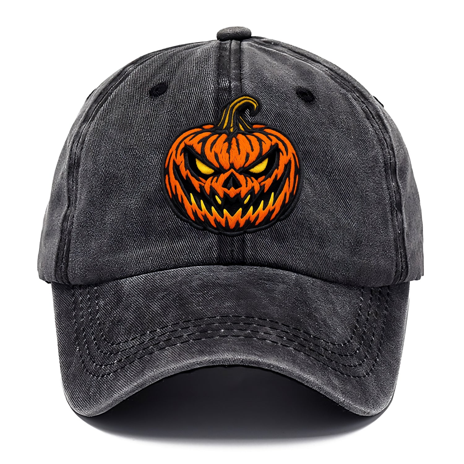 HALLOWEEN PUMPKIN - jack o lantern in orange and black , spooky - Classic Cap - Graphite