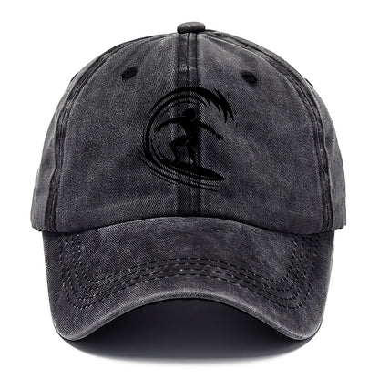 Hawaiian surfer riding big wave - Classic Cap - Graphite