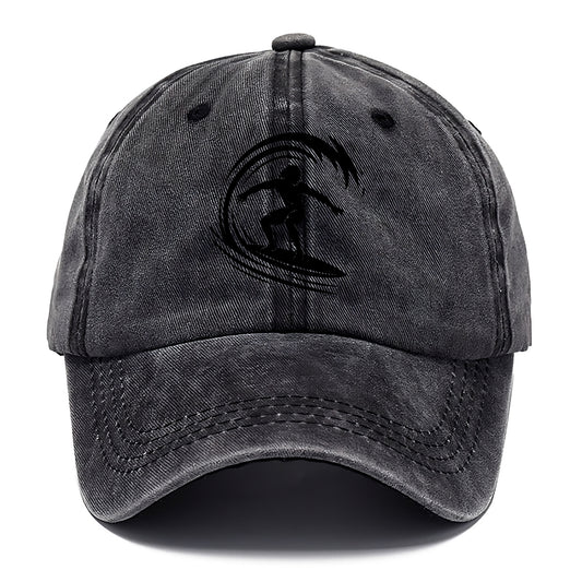 Hawaiian surfer riding big wave - Classic Cap - Graphite