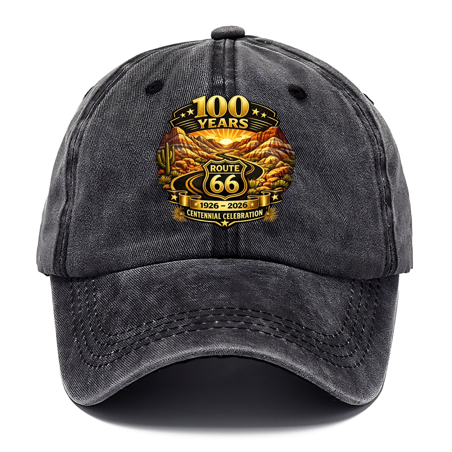 PAINTED DESERT | Colorful desert landscape | Route 66 winding through | Natural - Classic Cap - Graphite