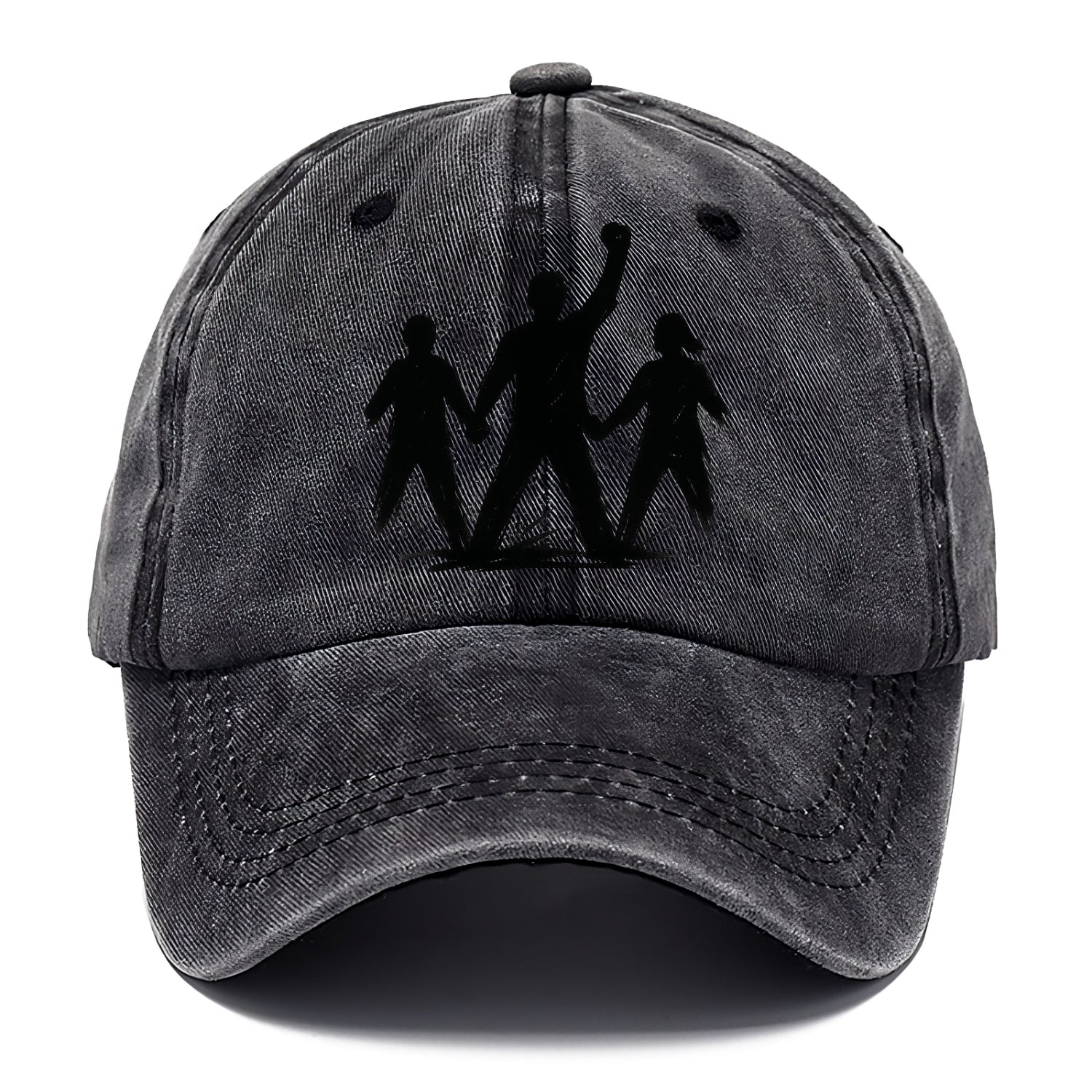 Human chain formation - unity and protection ink brushwork - Classic Cap - Graphite