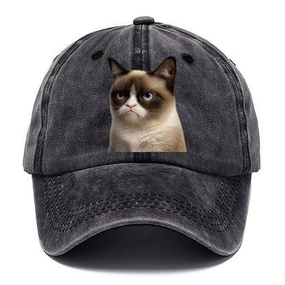 Grumpy Cat Expression  - Classic Cap - Graphite