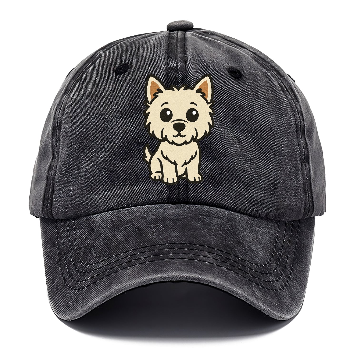 West Highland White Terrier - Alert standing pose - Classic Cap - Graphite