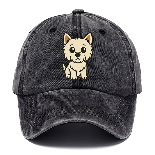 West Highland White Terrier - Alert standing pose - Classic Cap - Graphite