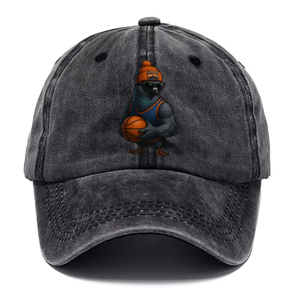 Manhattan Pigeon wearing Knicks beanie with skyline patch and wayfarer sunglasses - Classic Cap - Graphite