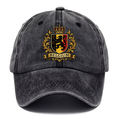 Belgium Lion Emblem (black Lion Rampant, Black/yellow/red Shield) Classic Cap - Graphite