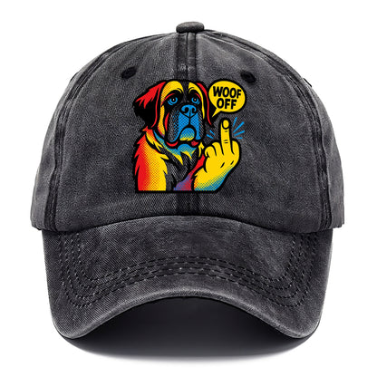 Saint Bernard with gentle giant face and droopy jowls, huge paw raised - Classic Cap - Graphite