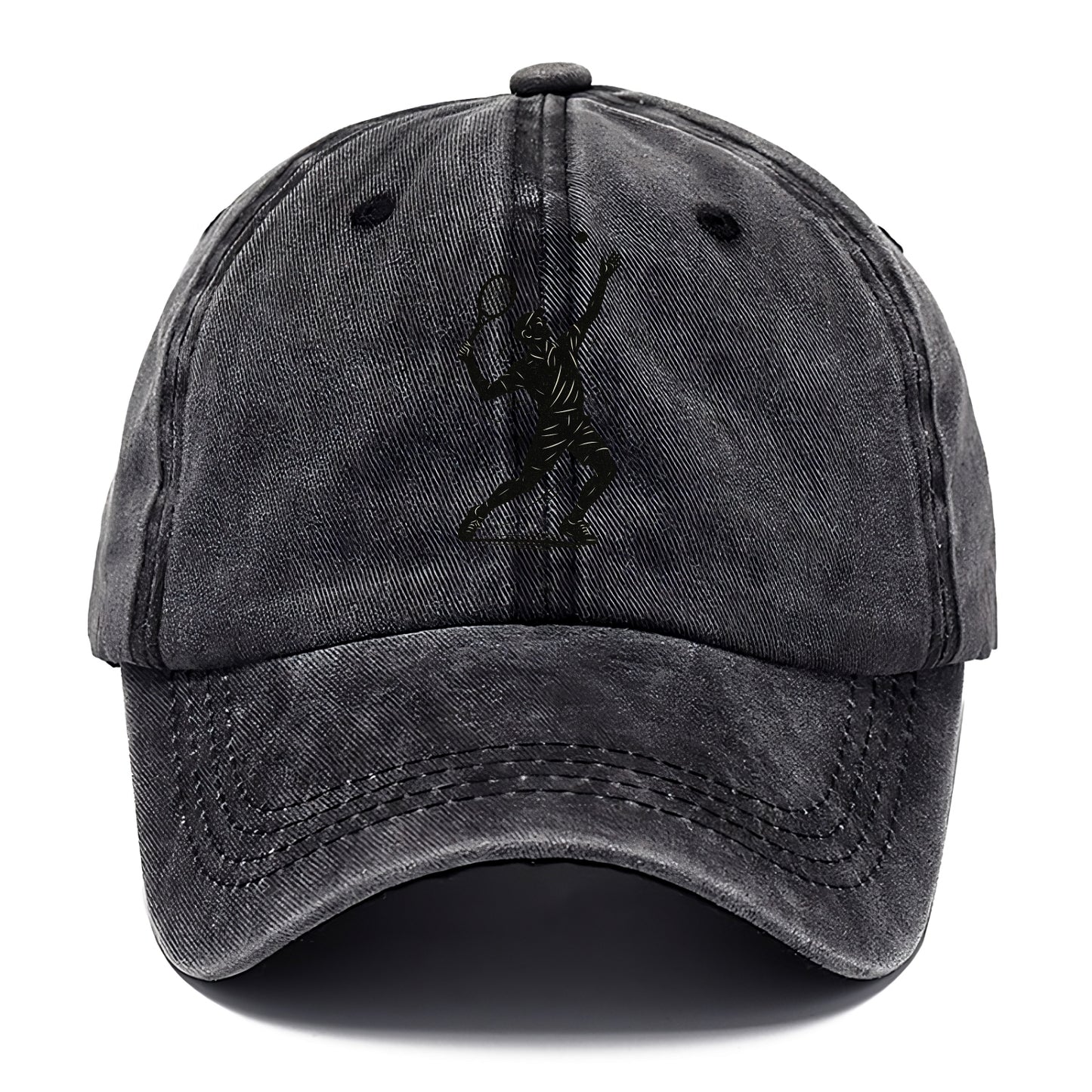 Tennis player serving with powerful form - Classic Cap - Graphite