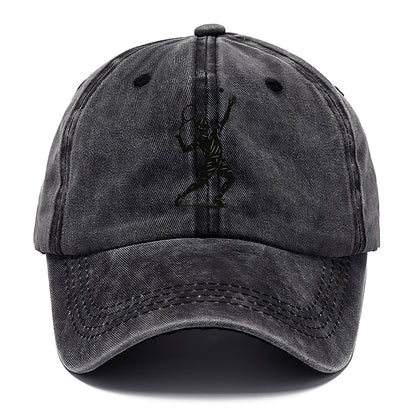 Tennis player serving with powerful form - Classic Cap - Graphite