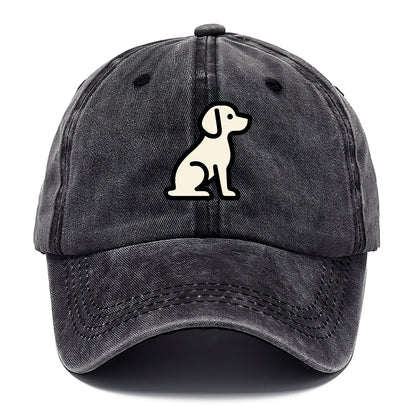 Beagle - Modern minimal sitting pose wit - Classic Cap - Graphite