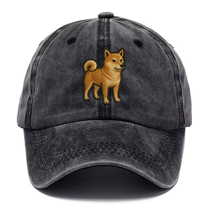 Shiba Inu - Trendy Japanese dog logo wit - Classic Cap - Graphite