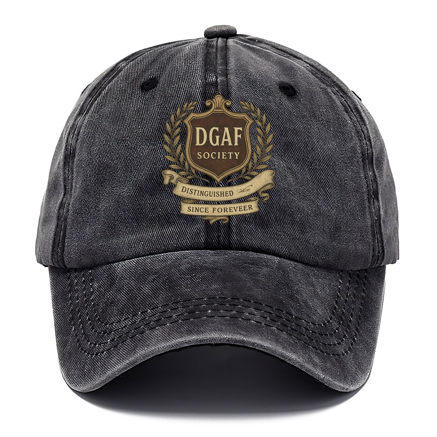 Official membership card design - "DGAF Society - Distinguished Members Since - Classic Cap - Graphite