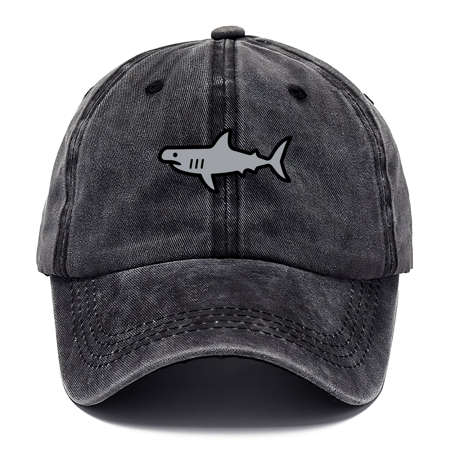 Hammerhead Shark - Gray distinctive head flat side profile - Classic Cap - Graphite