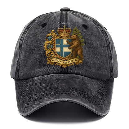 Finland Brown Bear Emblem  - Classic Cap - Graphite
