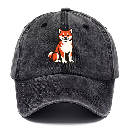 Sitting Shiba Inu Emblem - Classic Cap - Graphite