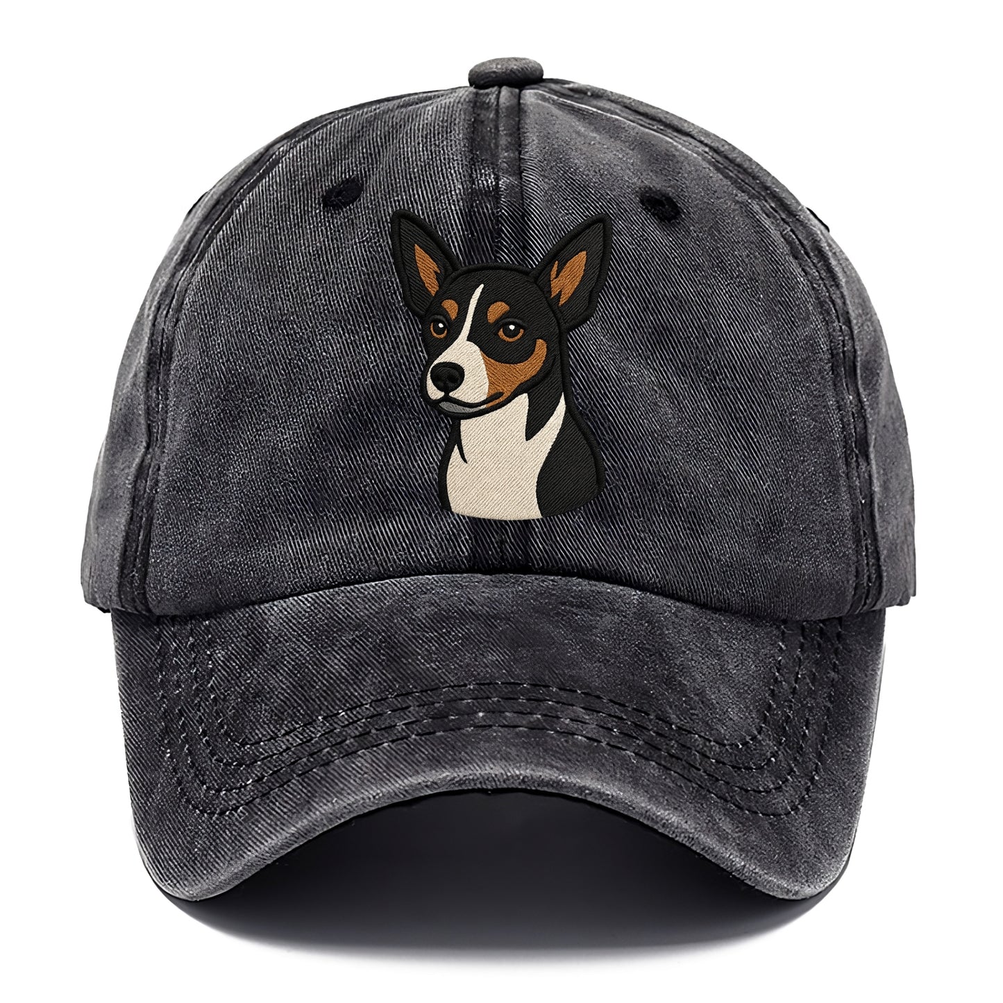 Rat Terrier - Tri-color embroidered pose - Classic Cap - Graphite