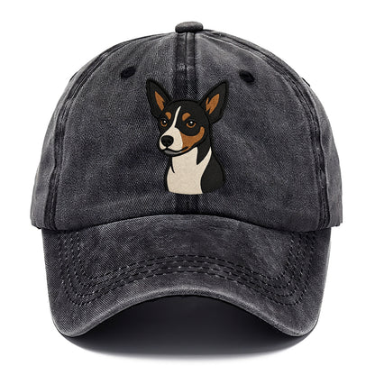 Rat Terrier - Tri-color embroidered pose - Classic Cap - Graphite