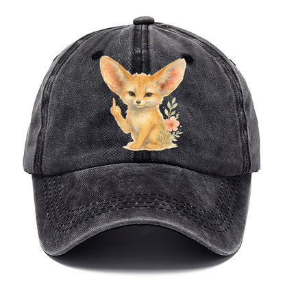 tiny fennec fox with oversized ears, one small paw raised in sass - Classic Cap - Graphite