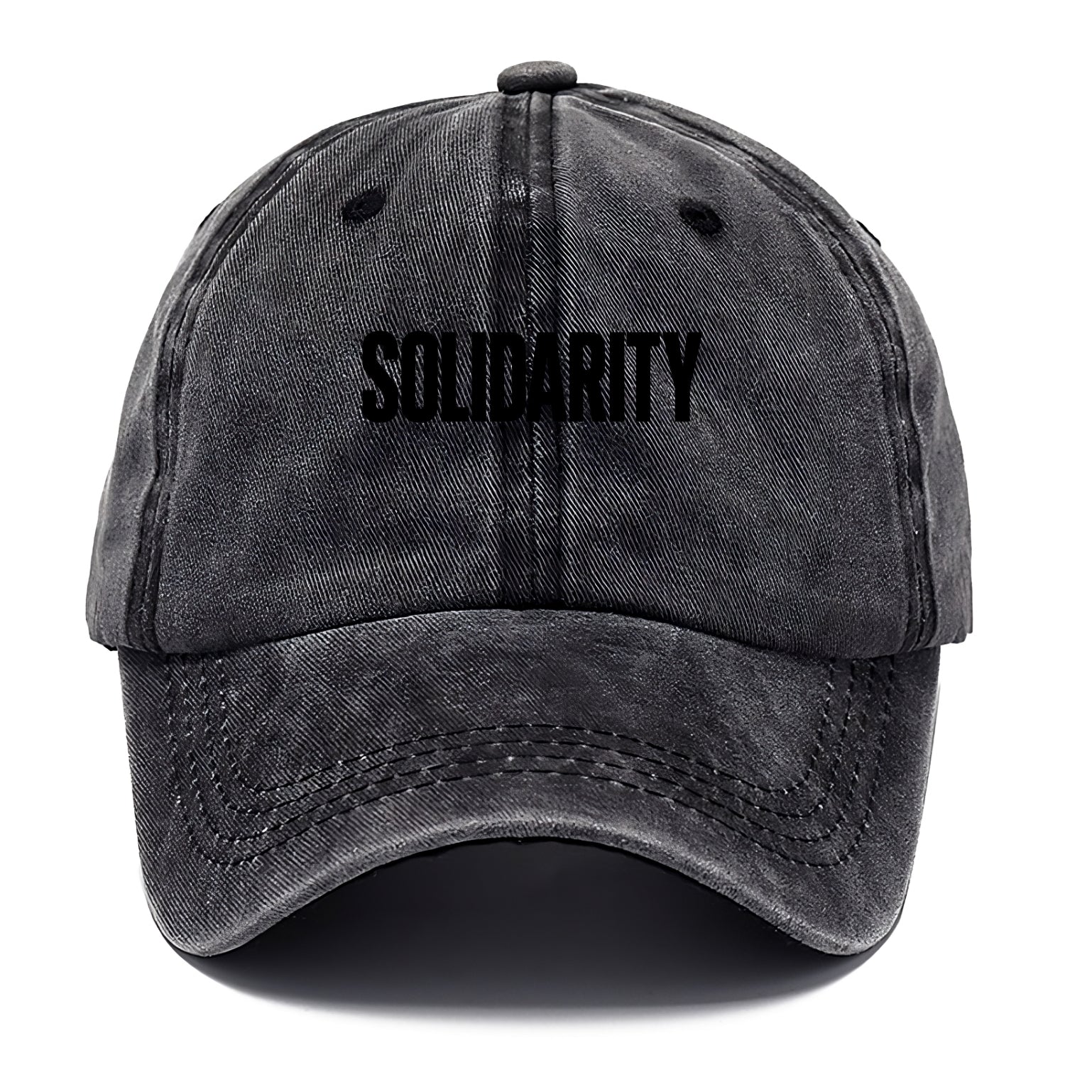Bold typography design - "SOLIDARITY" - standing together, support - Classic Cap - Graphite