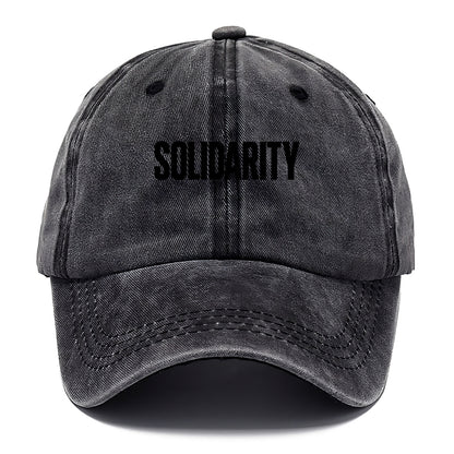 Bold typography design - "SOLIDARITY" - standing together, support - Classic Cap - Graphite