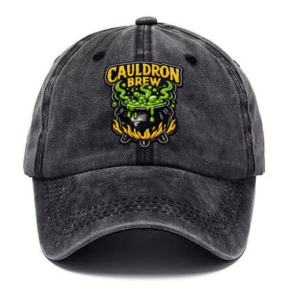 CAULDRON BREW - bubbling pot in black and green , witch craft - Classic Cap - Graphite