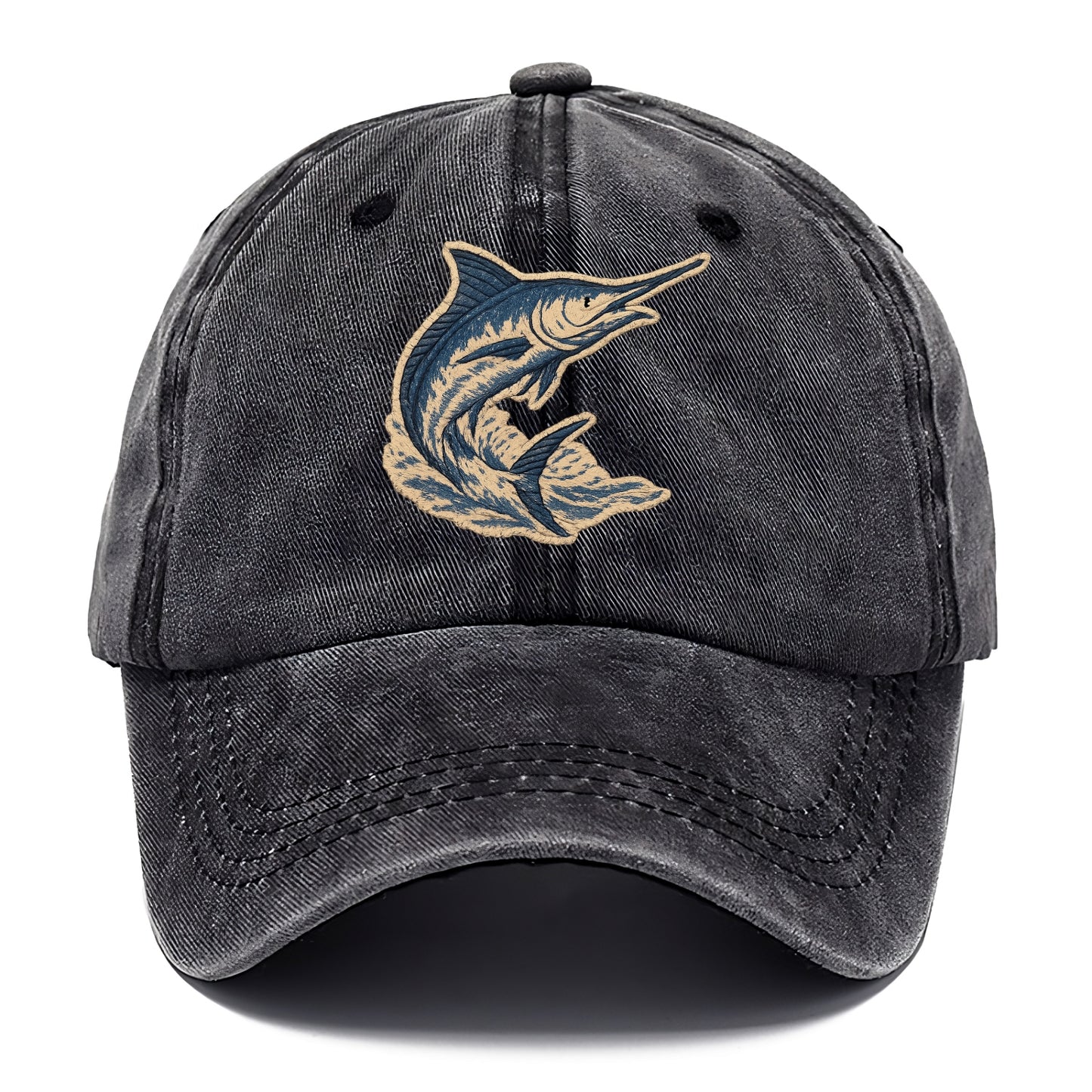 SWORDFISH MARLIN - leaping marlin in blue and silver , sport fishing - Classic Cap - Graphite