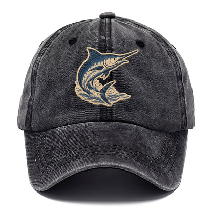 SWORDFISH MARLIN - leaping marlin in blue and silver , sport fishing - Classic Cap - Graphite