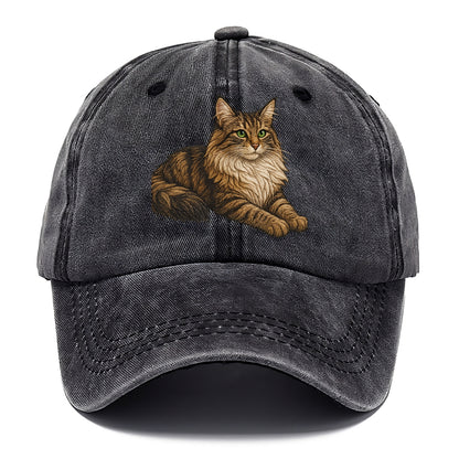 Norwegian Forest Cat  relaxed lying down Classic Cap - Graphite