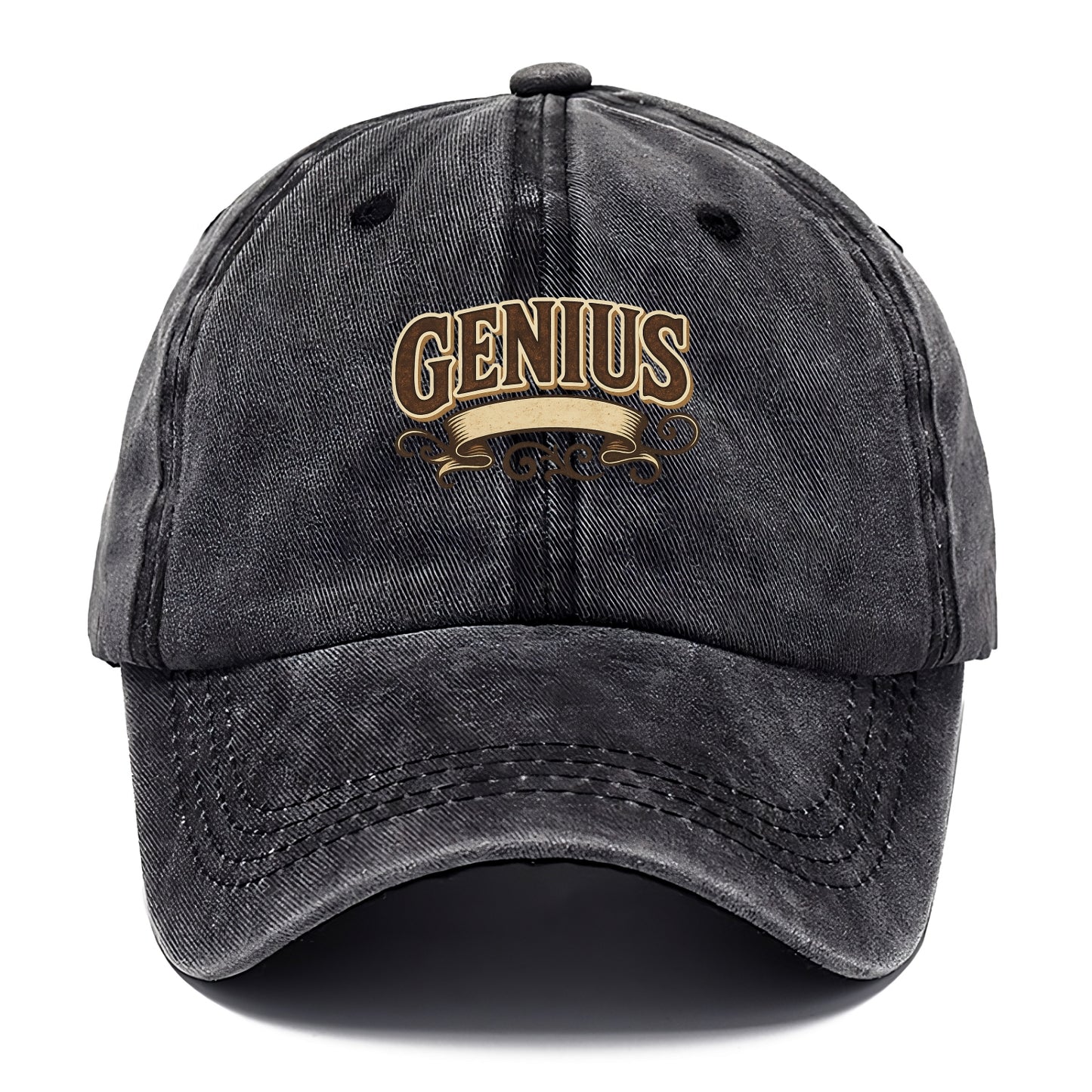 Bold typography design - "GENIUS" - exceptional intelligence, brilliance - Classic Cap - Graphite