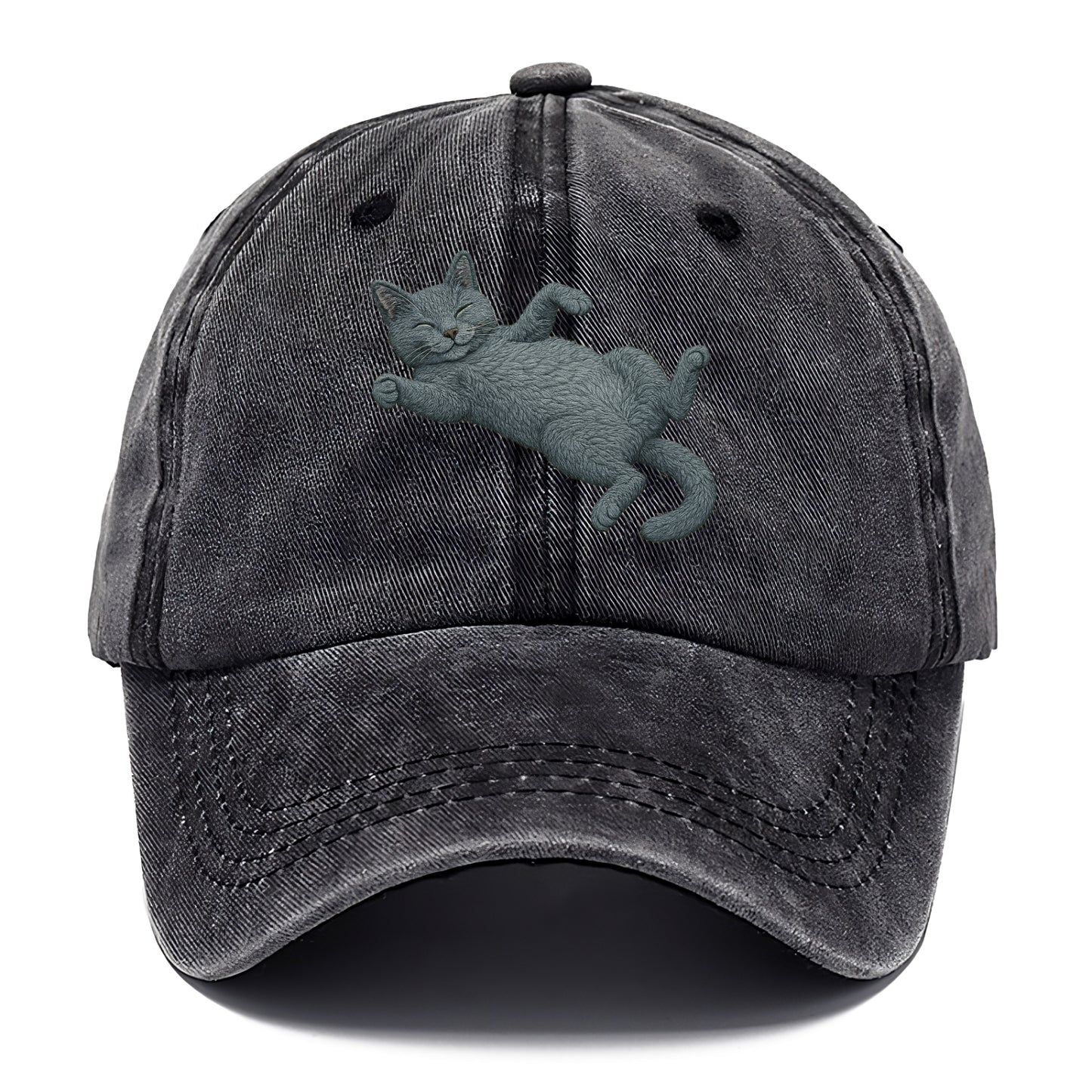 Russian Blue  fully relaxed sprawled out Classic Cap - Graphite