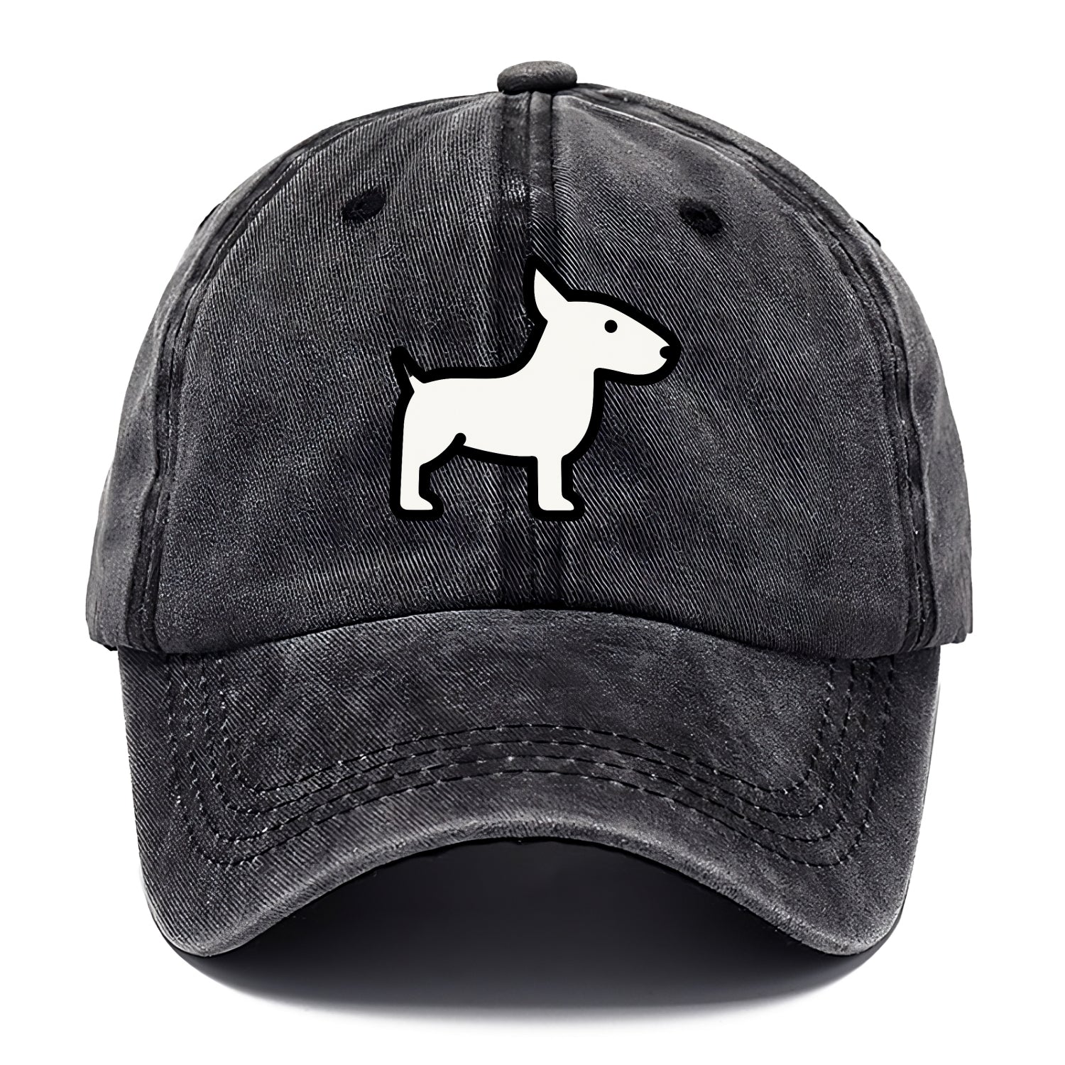 Bull Terrier - White egg-shaped head flat side profile - Classic Cap - Graphite