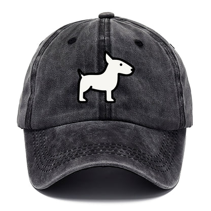 Bull Terrier - White egg-shaped head flat side profile - Classic Cap - Graphite