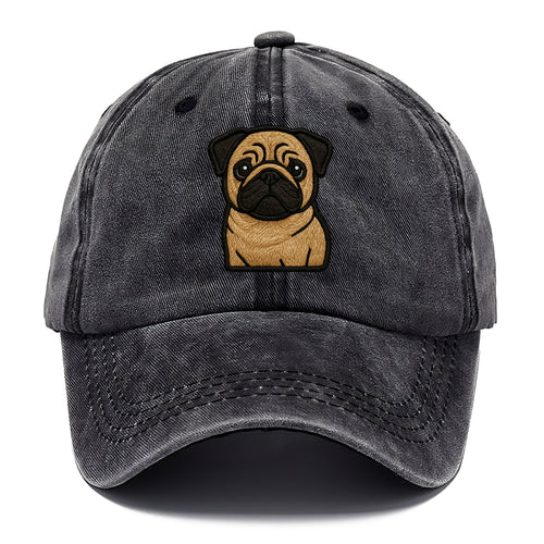 Pug - Contemporary wrinkled design with - Classic Cap